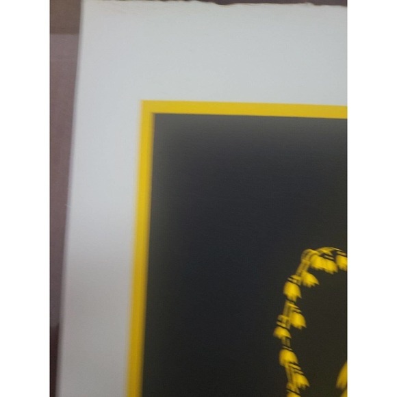 C.S. Shawver Beautiful Yellow Floral Black Background Art Lithograph Print 7/90 - Picture 5 of 6